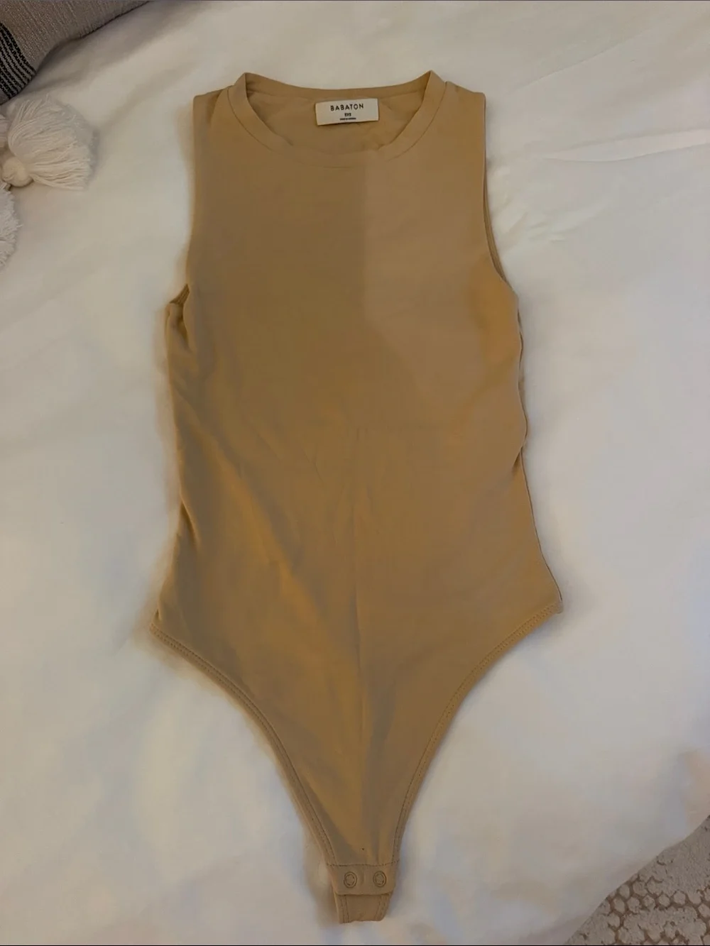 Babaton Kids Sleeveless One-Piece Bodysuit in Camel Tan